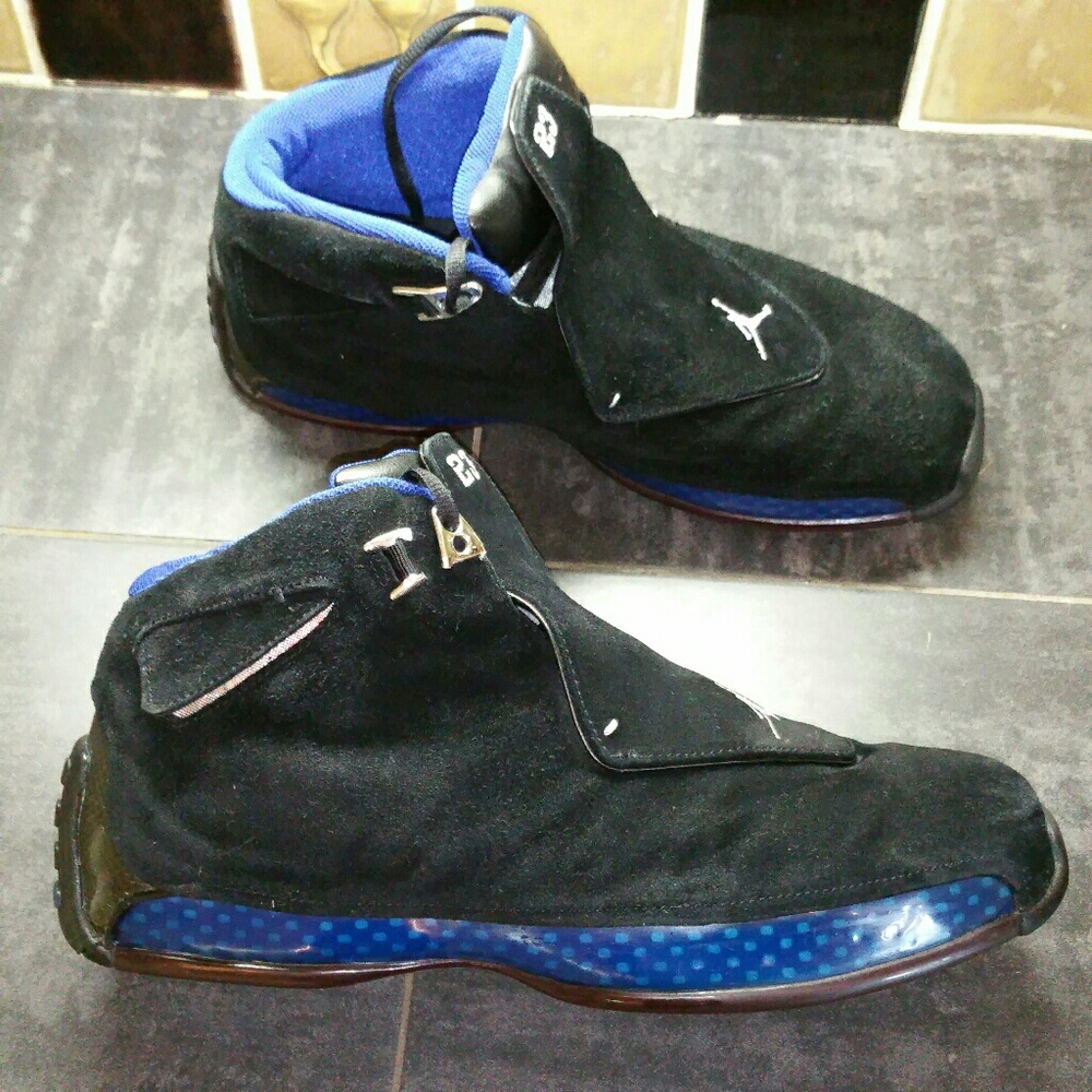 Nike 2002 Air Jordan 18 OG Black Sport Royal Sz 11